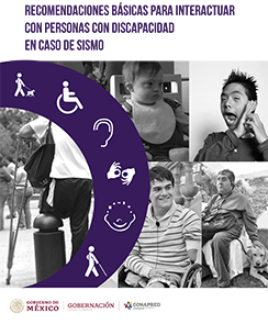 Portada: Recomendaciones básicas para interactuar con personas con discapacidad en caso de sismo