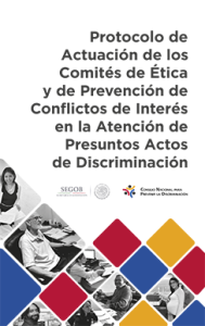 Portada: Protocolo de actuación de los comités de ética y de prevención de conflictos de interés en la atención de presuntos actos de discriminación